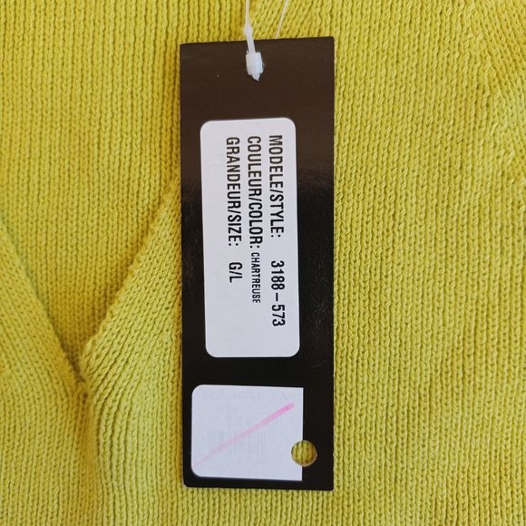 NEW! Hollywood The Jeans People lime green top size L (4378) - Picture 4 of 6